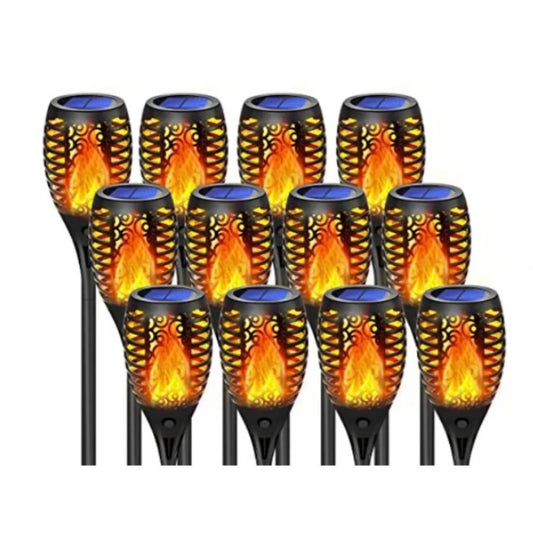 Lampa solara tip torta cu efect flacara, 51 cm 1+1 Gratis