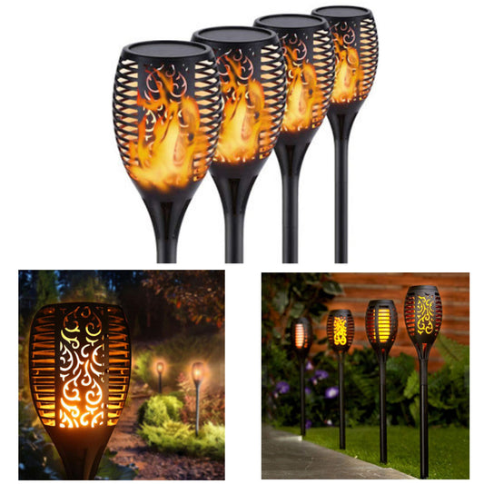 Lampa solara tip torta cu efect flacara, 51 cm 1+1 Gratis