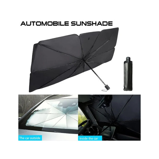Parasolar pliabil tip umbrela pentru parbrizul masinii