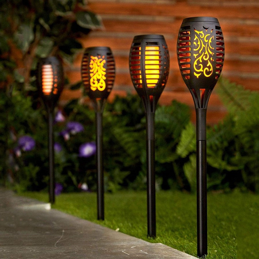 Lampa solara tip torta cu efect flacara, 51 cm 1+1 Gratis